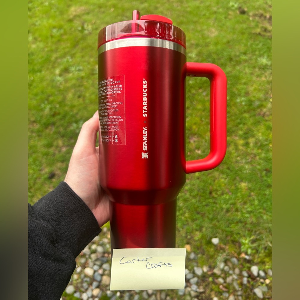 Starbucks + Stanley Holiday 2023 Collab (40 oz) Red Tumbler Mug IN HAND NEW.